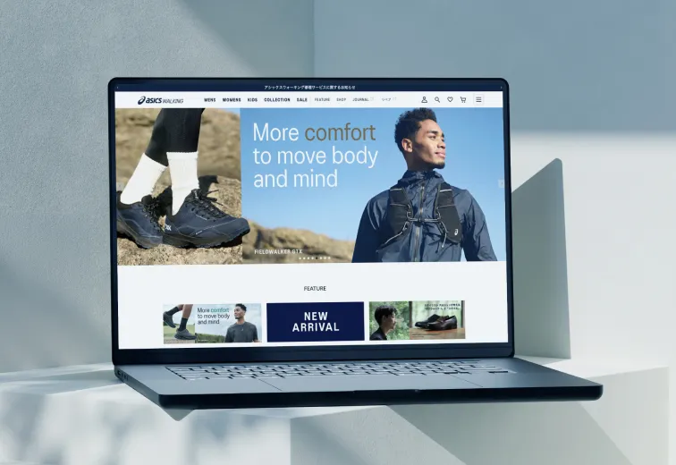 アシックス商事株式会社 ASICS Walking サイト画面イメージ